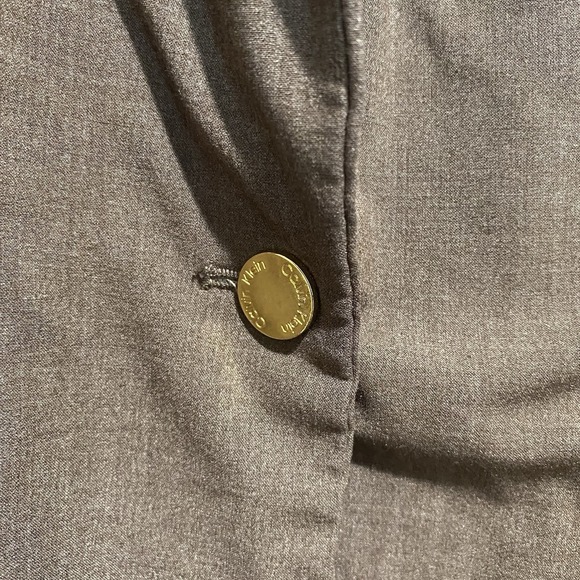Calvin‎ Klein Women's Brown One Button Closure Padded Blazer Size 12 - Picture 6 of 12